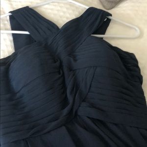 Bridesmaid, formal, military ball navy dress
